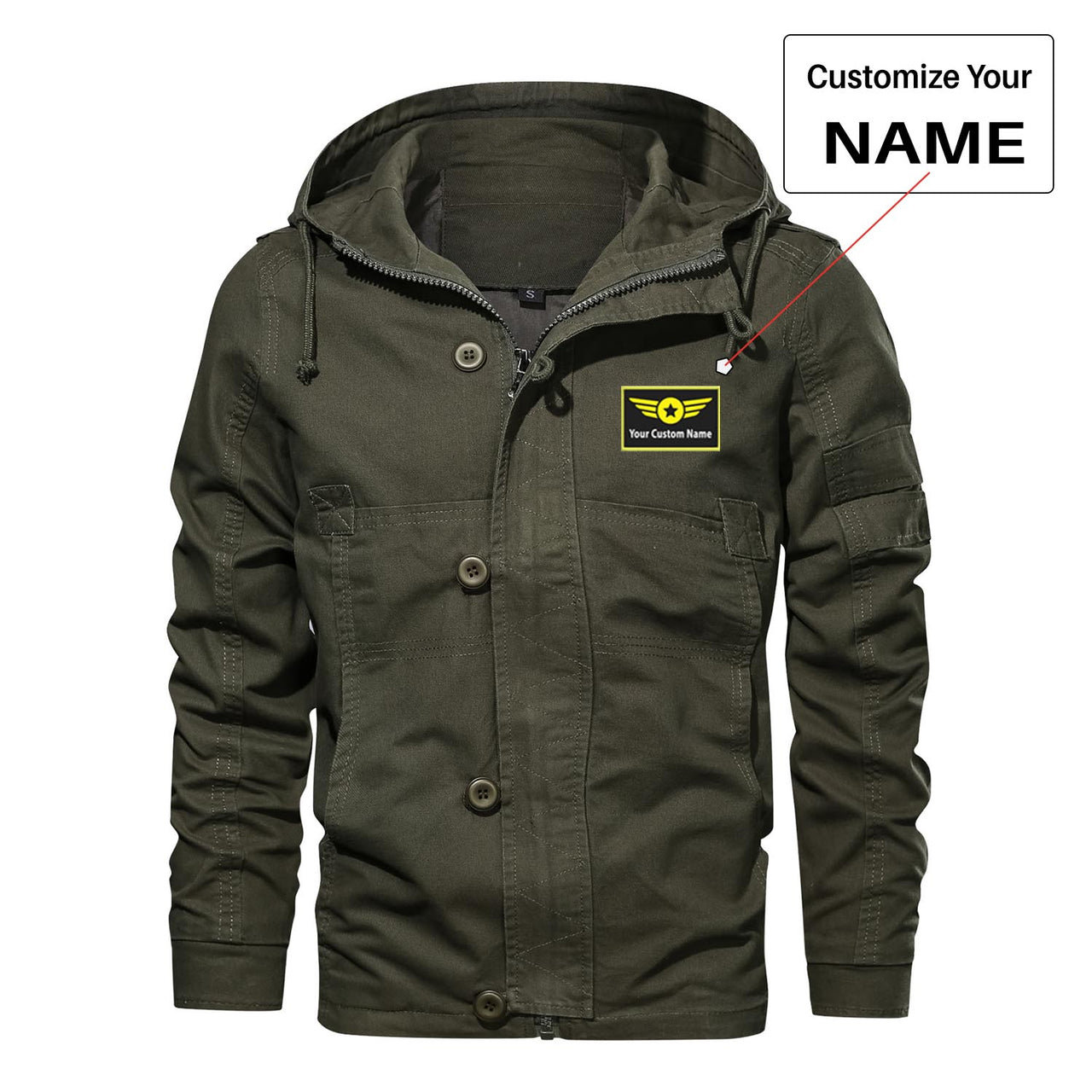 Custom Name "Special Badge" Designed Cotton Jackets