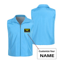 Thumbnail for Custom Name (Special Badge) Designed Thin Style Vests