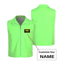 Thumbnail for Custom Name (Special Badge) Designed Thin Style Vests