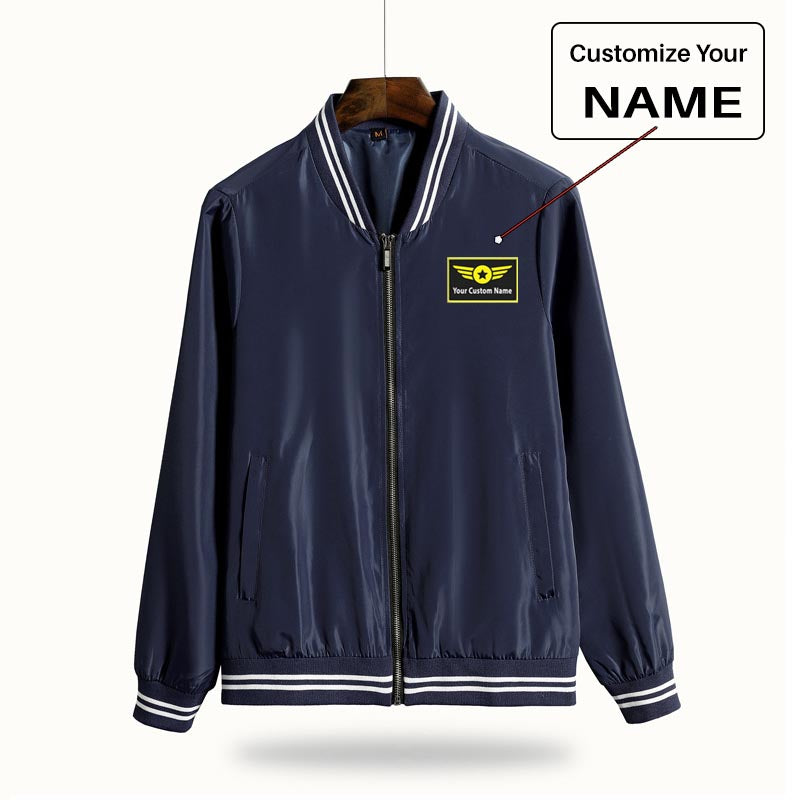 Custom Name "Special Badge" Thin Spring Jackets