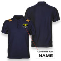 Thumbnail for Custom Name with Special Badge + Epaulettes Designed Polo T-Shirts