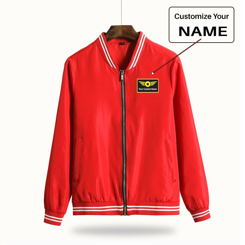 Custom Name "Special Badge" Thin Spring Jackets