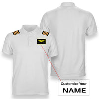 Thumbnail for Custom Name with Special Badge + Epaulettes Designed Polo T-Shirts