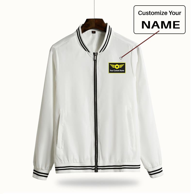 Custom Name "Special Badge" Thin Spring Jackets