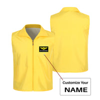 Thumbnail for Custom Name (Special Badge) Designed Thin Style Vests