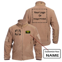 Thumbnail for Custom Name & 2 LOGOS Fleece Military Jackets