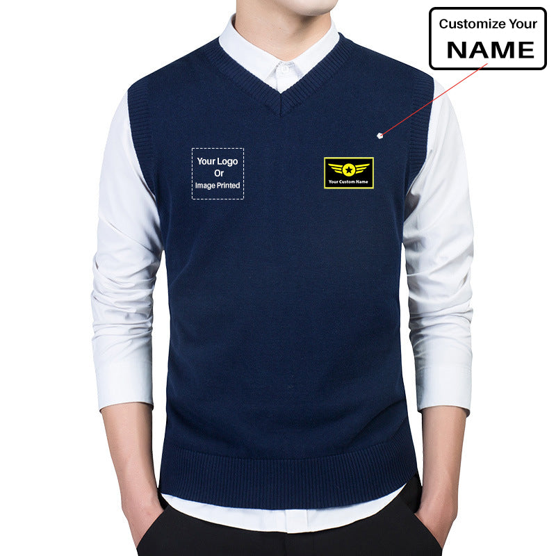 Custom Name & LOGO Designed Sweater Vests
