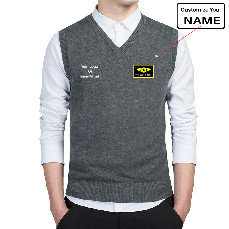 Custom Name & LOGO Designed Sweater Vests