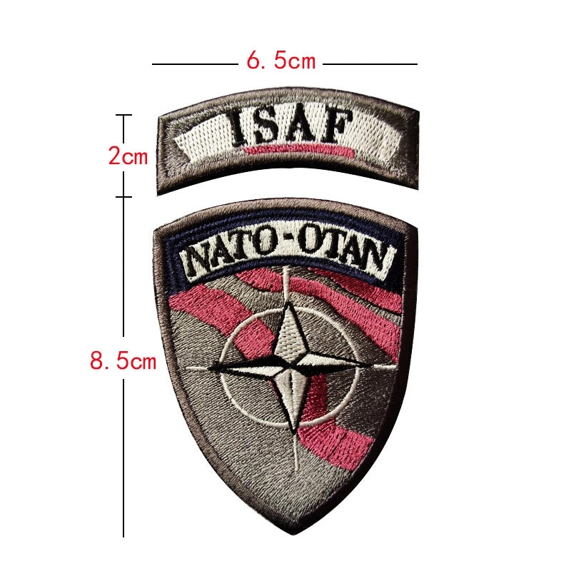 NATO Alliance ISAF Armband Designed Embroidery Patch