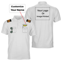 Thumbnail for Customizable Pilot Uniform + LOGO Designed 3D Polo T-Shirts