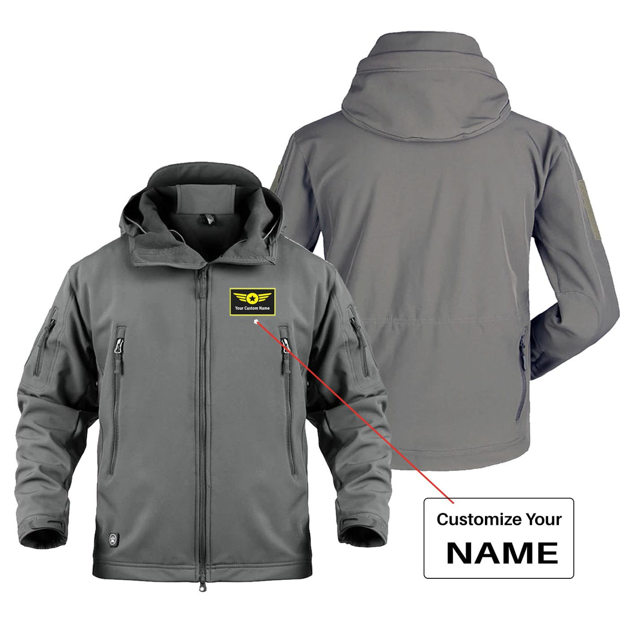 Custom Name with (Special Badge) Designed Military Jackets