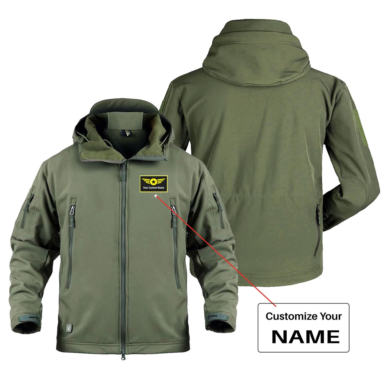 Custom Name with (Special Badge) Designed Military Jackets