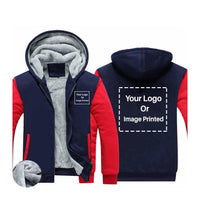 Thumbnail for Double-Side ONLY Logos Designed Zipped Sweatshirts