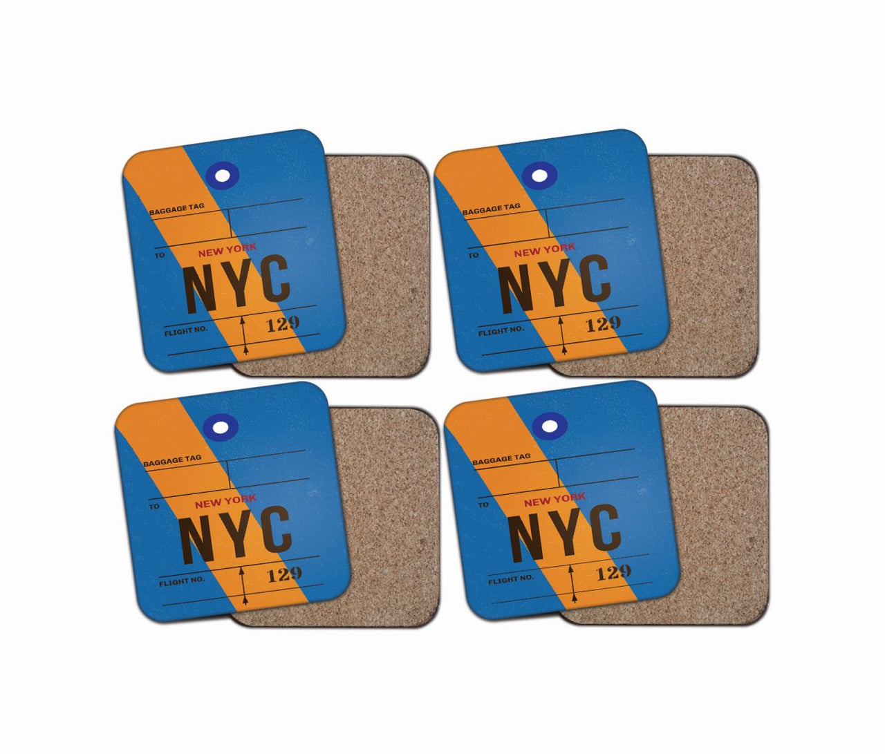NYC - New York Luggage Tag Designed Coasters