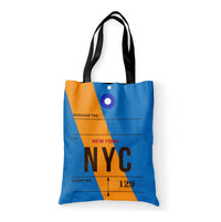 Thumbnail for NYC - New York Luggage Tag Designed Tote Bags