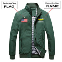 Thumbnail for Custom Flag & Name with Badge 1 Designed Stylish Jackets