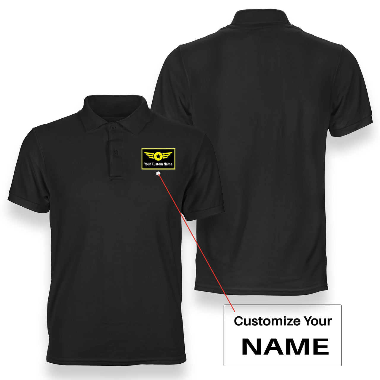 Custom Name with "Special Badge" Designed Polo T-Shirts