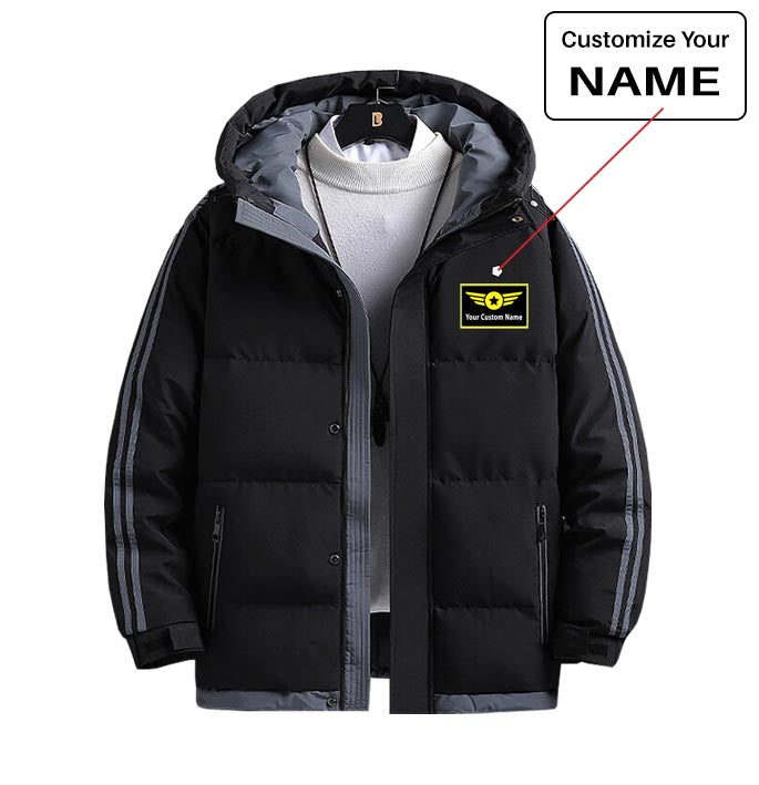 Custom Name with "Special Badge" Designed Thick Fashion Jackets