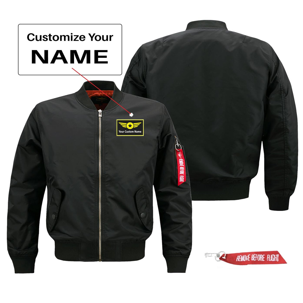 Custom Name (Special Badge) Designed Pilot Jackets