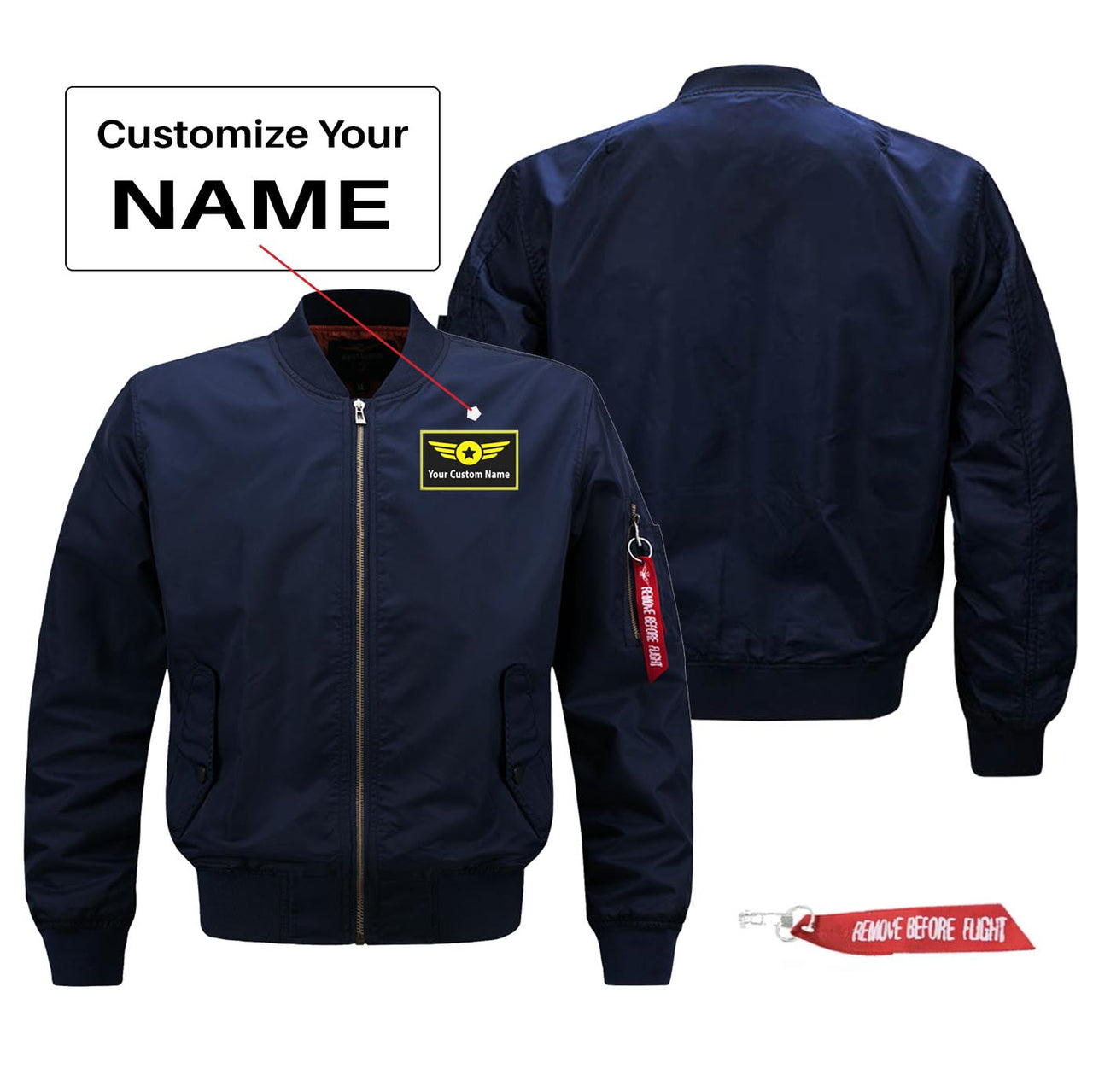 Custom Name (Special Badge) Designed Pilot Jackets