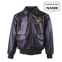 Thumbnail for Custom Name (Special Badge) Designed Leather Bomber Jackets (NO Fur)