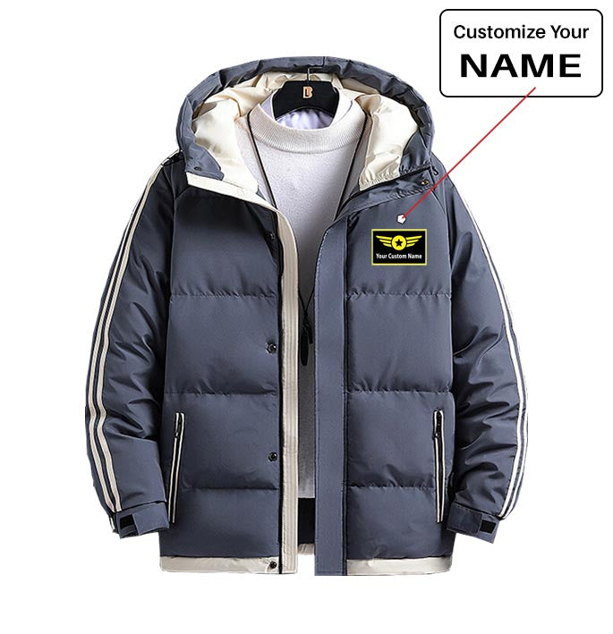 Custom Name with "Special Badge" Designed Thick Fashion Jackets