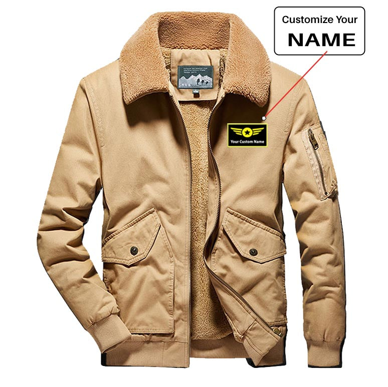 Custom Name with "Special Badge" Designed Thick Bomber Jackets