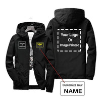Thumbnail for Copy of Custom Name & 2 LOGOS Designed Windbreaker Jackets