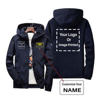 Thumbnail for Copy of Custom Name & 2 LOGOS Designed Windbreaker Jackets