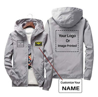 Thumbnail for Copy of Custom Name & 2 LOGOS Designed Windbreaker Jackets