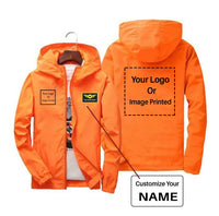 Thumbnail for Copy of Custom Name & 2 LOGOS Designed Windbreaker Jackets
