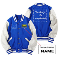 Thumbnail for Custom Name & Double LOGO Designed Baseball Style Jackets