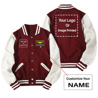Thumbnail for Custom Name & Double LOGO Designed Baseball Style Jackets