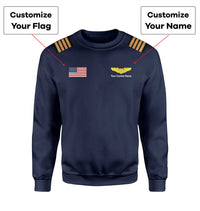 Thumbnail for Custom Flag & Name with EPAULETTES (Special US Air Force) Designed 3D Sweatshirts