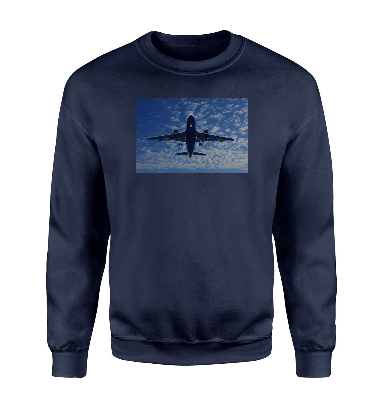Airplane From Below Designed Sweatshirts