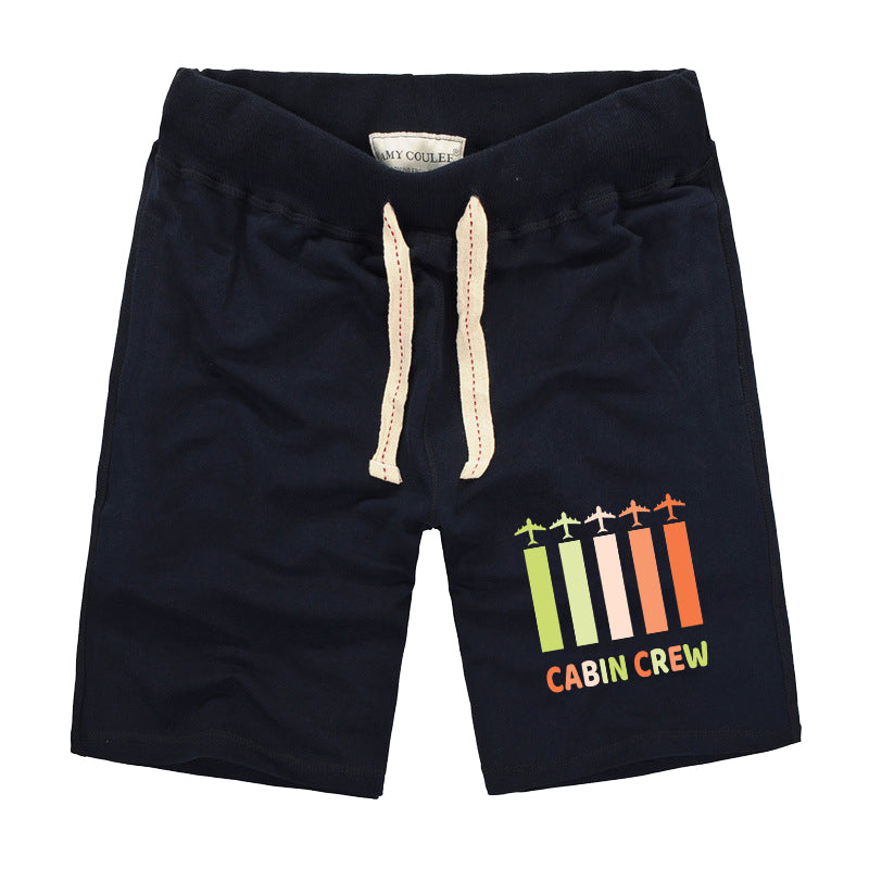 Colourful Cabin Crew Designed Cotton Shorts