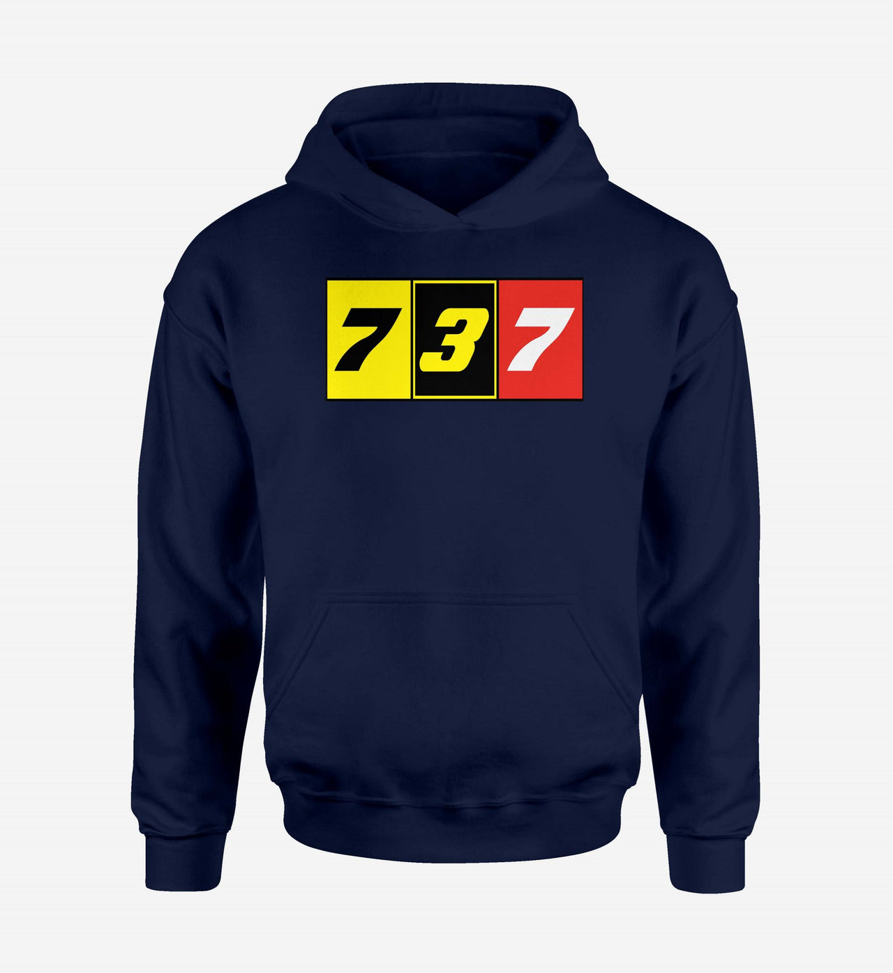 Flat Colourful 737 Designed Hoodies