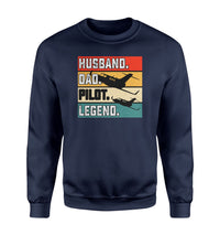 Thumbnail for Husband & Dad & Pilot & Legend Designed Sweatshirts
