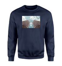 Thumbnail for Airplane Flying over Big Buildings Designed Sweatshirts
