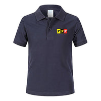 Thumbnail for Flat Colourful 737 Designed Children Polo T-Shirts