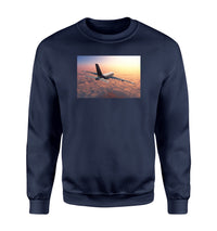 Thumbnail for Super Cruising Airbus A380 over Clouds Designed Sweatshirts