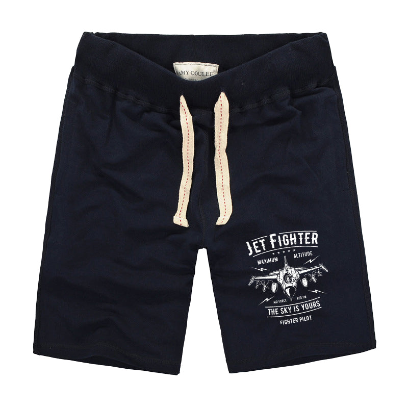 Jet Fighter - The Sky is Yours Designed Cotton Shorts