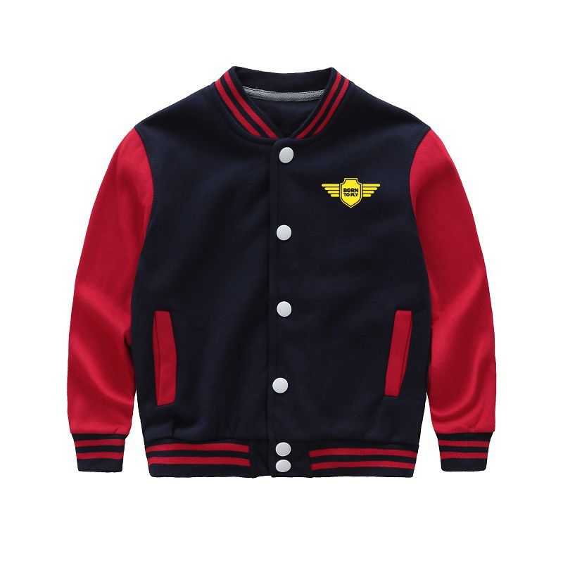 Born To Fly & Badge Designed "CHILDREN" Baseball Jackets