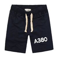 Thumbnail for A380 Flat Text Designed Cotton Shorts