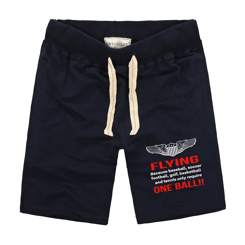 Flying One Ball Designed Cotton Shorts
