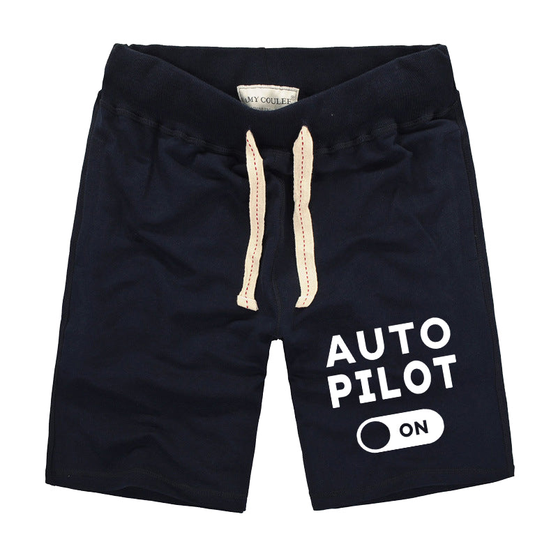 Auto Pilot ON Designed Cotton Shorts