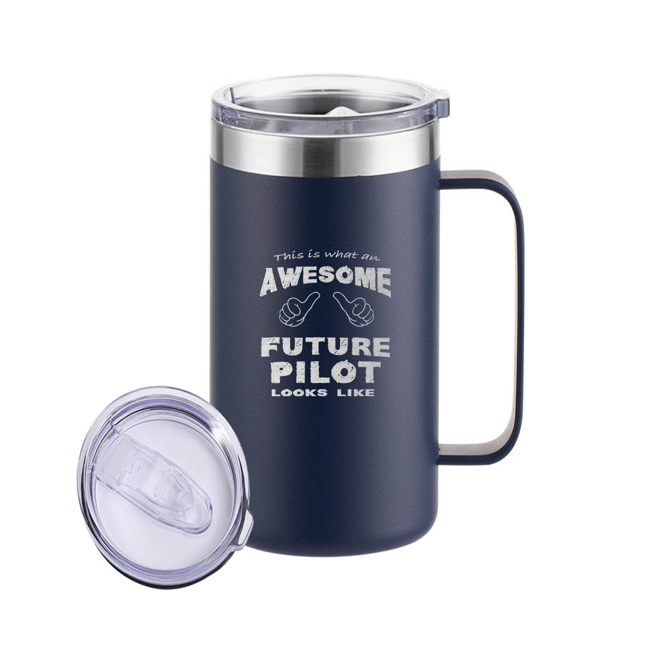 Future Pilot Designed Stainless Steel Beer Mugs
