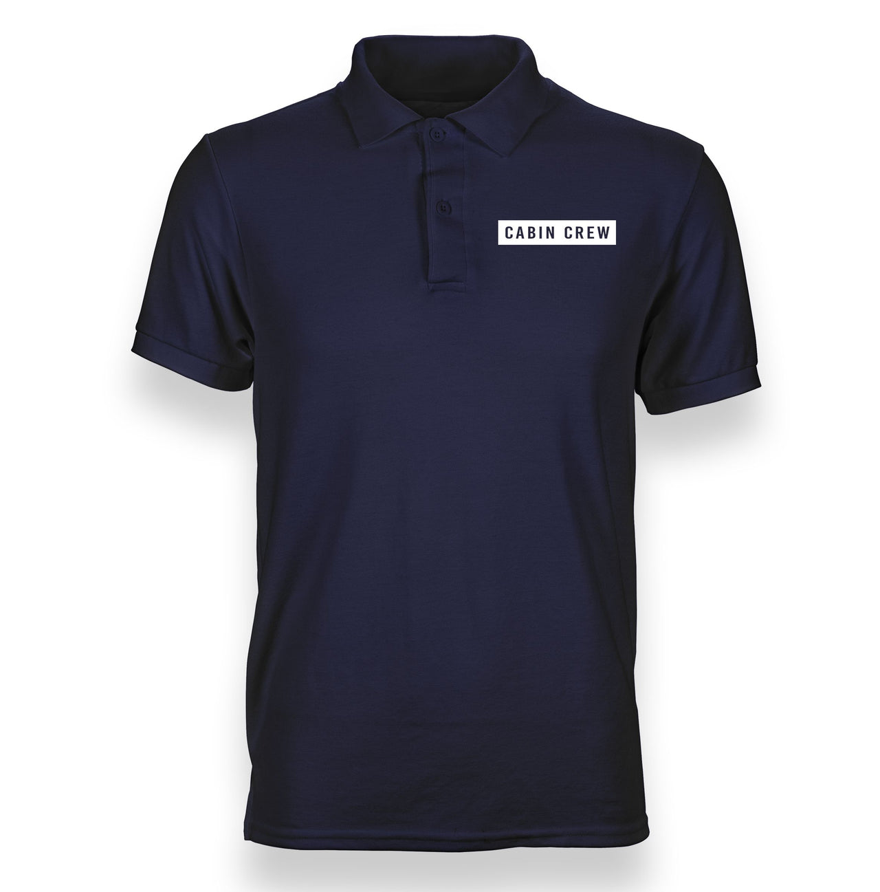 Cabin Crew Text Designed Polo T-Shirts