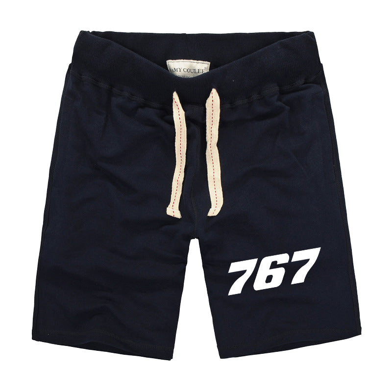 767 Flat Text Designed Cotton Shorts