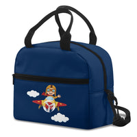 Thumbnail for Cartoon Little Boy Operating Plane (Edition 2) Designed Lunch Bags